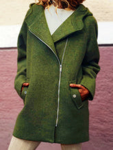 Hooded Asymmetrical Zipper Jackets Plus Size Coat Outerwear