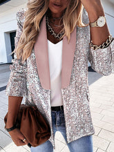 Turn down neck fashion long sleeve blazers for women