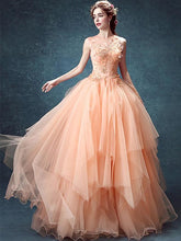 Flowers Eugenia Contrast Solid Color O-Neck Sleeveless Long Evening Dresses