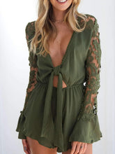 Lace Sexy Falbala Long sleeve Jumpsuits