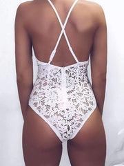 Lace V neck Women Sexy Strapless Swimwear