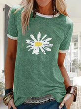 Summer Printed Short Sleeve Crew Neck Top T-shirts