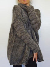 High Neck Plain Sweaters