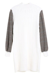 High Collar Fashion Woman Shift Dress