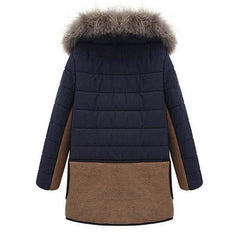 Free Shipping Slim Hoodie Thick Cotton Padded Long Coat Outerwear