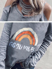 V Neck Cutout Plain T-Shirts