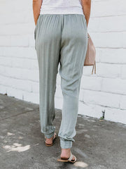 Too Legit Lightweight Pocketed Piped Joggers Long Pants