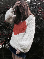 Ins Hot Fashion Knitting Loose Sweater Tops