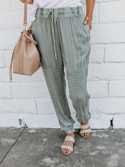 Too Legit Lightweight Pocketed Piped Joggers Long Pants