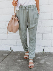 Too Legit Lightweight Pocketed Piped Joggers Long Pants
