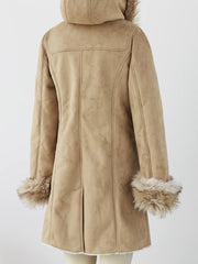 Long Sleeve Casual Suede Solid Coat
