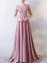 Lace Applique Solid Color O-Neck Backless Elegant Tailing Wedding Dress Evening Dresses