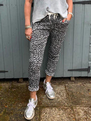 Leopard Sheath Leopard Print Casual Pants
