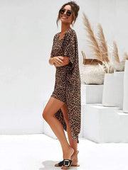 Leopard Printed Loose Shift Dresses