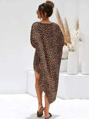 Leopard Printed Loose Shift Dresses
