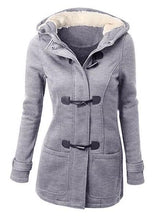 Trench Coat Horn Button Wool Casual Thick Outwear