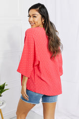 BOMBOM Waves of Life Swiss Dot Kimono