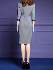V Neck Elegant Woman Bodycon Dress