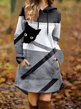Hooded Loosen Shift Dresses