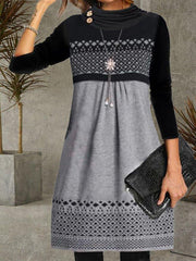 Long Sleeve Casual Printed Dresses