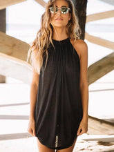 Halter Plain Sleeveless Casual Dresses