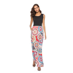 Floral Sleeveless Gored Maxi Dresses