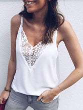 Loose Casual V neck Lace Design Chic Vests