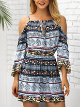 Fashion Vacation Floral Off shoulder Shift Dresses