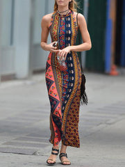 Floral Halterneck Maxi Dresses