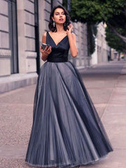 Fashion V neck Sleeveless Evening Dresses