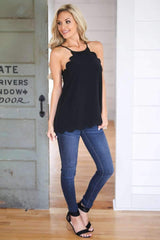 Lace Sleeveless Vest T-Shirts