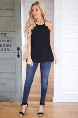 Lace Sleeveless Vest T-Shirts
