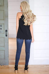 Lace Sleeveless Vest T-Shirts