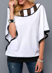 Lace Gored Batwing sleeve T-Shirts