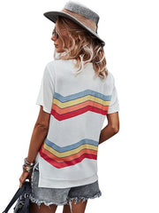 Summer short sleeve top flower T-shirts