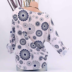 Floral Loose Batwing sleeve T-Shirts