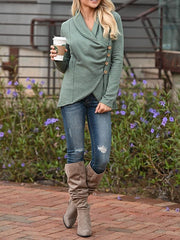 Long Sleeves Buttons Cardigan Sweatshirts