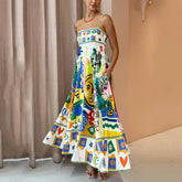 Alobee 's Backless A-line Boho Dress