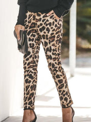 Leopard Printed Basic Pants