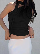 Tassels Y2K Halter Sleeveless Slim Fit Off Shoulder Cropped Mini Vest Aesthetic Summer New Crop Top