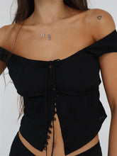 Elegant Ruched Sleeveless Spaghetti Strap Button Tie-up Slim Fit Vintage Backless Top Summer Clothes Crop Top
