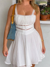 Summer A-Line Sleeveless Strap Mini Dresses