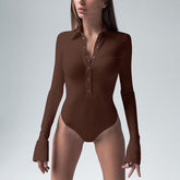 Casual Buttons Bodysuit