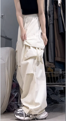 Hip-hop pockets wide-leg pants