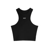 White Ribbed Knit Top for