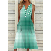 Elegant Chic V-Neck Office Lady Pockets Dresses