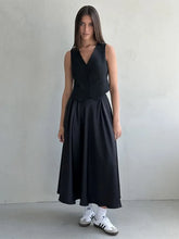 Elegant Satin High Waist Loose Maxi Skirt