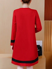 High Low Hem Crew Neck Casual Dress