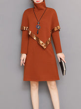 Two Pieces Beaded Long Sleeve Cape Knitted Dress