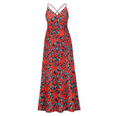 Floral Print Suspenders Bohemia Dresses